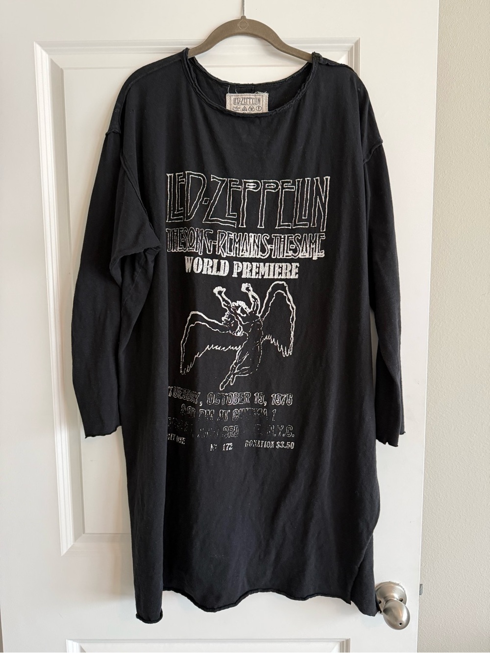 Led Zeppelin Black Graphic Tunic Top